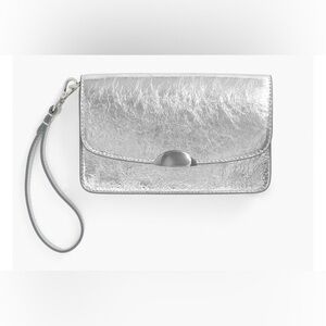Talbots Crinkle Metallic Leather Wristlet